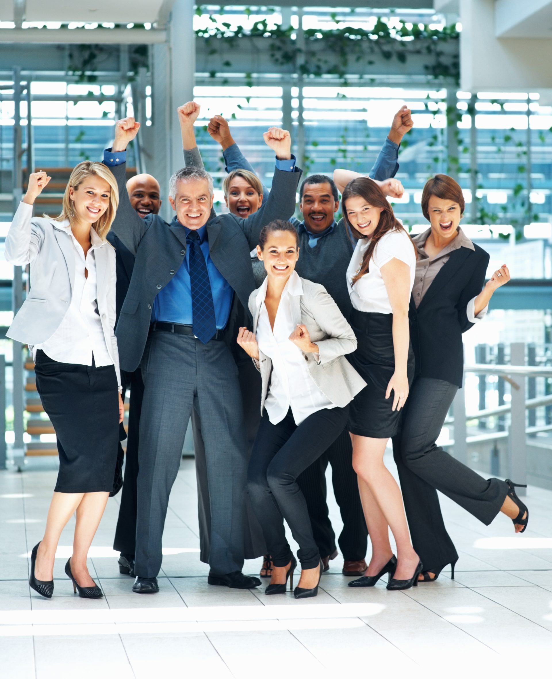 Colleagues celebrating their professional success